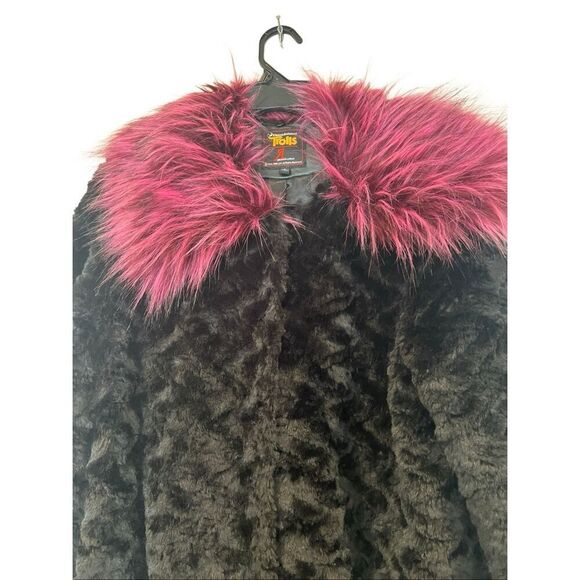 Dreamworks Faux Fur Coat Black Sz.L - Picture 1 of 3